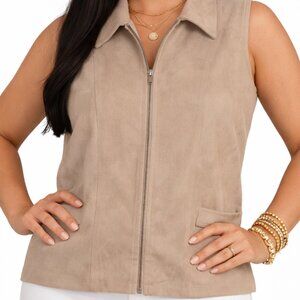 CHRISTOPHER BANKS Soft Zipper Vest S